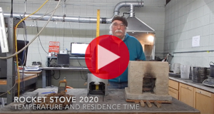 Dean Still explains time and temperature in a Rocket Stove in a YouTube video