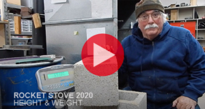 Thumbnail from Rocket Stove 2020 video about height and weight
