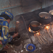 Cooking on many stoves in Burkina Faso