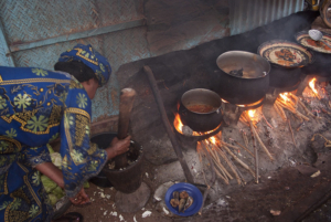 Cooking on many stoves in Burkina Faso