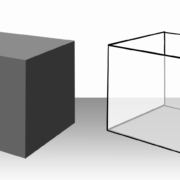a closed black box next to an open, semi-transparent box